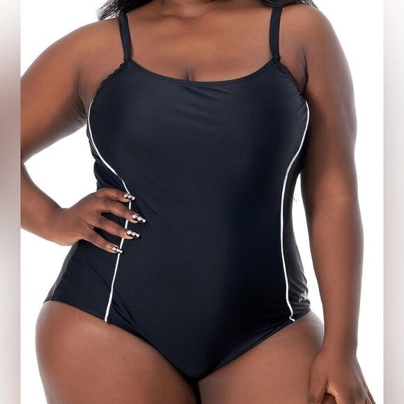 K898 Womens-One-Piece Tummy-Control Swimwear UPF50+ size XL - Picture 1 of 9
